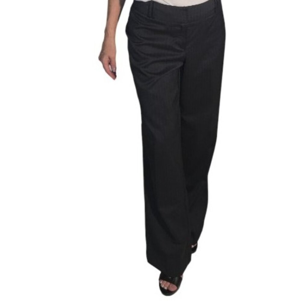 New York & Company Stretch Dress Pants Size 10 Charcoal Straight Leg Career